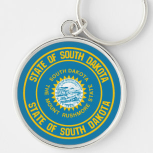 South Dakota Round Emblem Key Ring