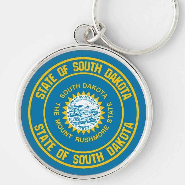 South Dakota Round Emblem Key Ring (Front)