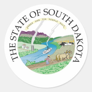 South Dakota sign Classic Round Sticker