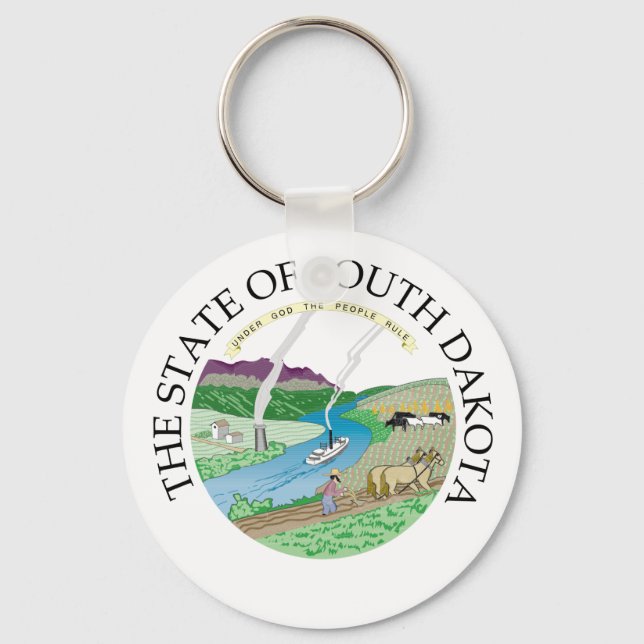South Dakota sign Key Ring (Front)
