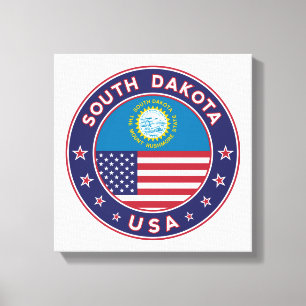 South Dakota, South Dakota poster, canvas Print