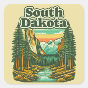 South Dakota Square Sticker