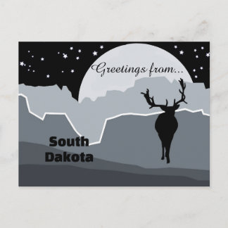 South Dakota State Beautiful Misty Greys  Postcard