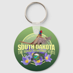 South Dakota State Bird & Flower Key Ring