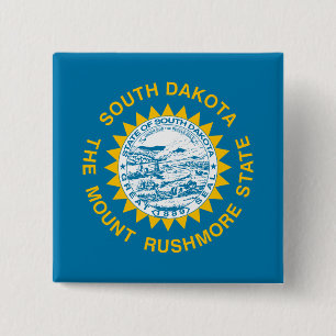 South Dakota State Flag 15 Cm Square Badge