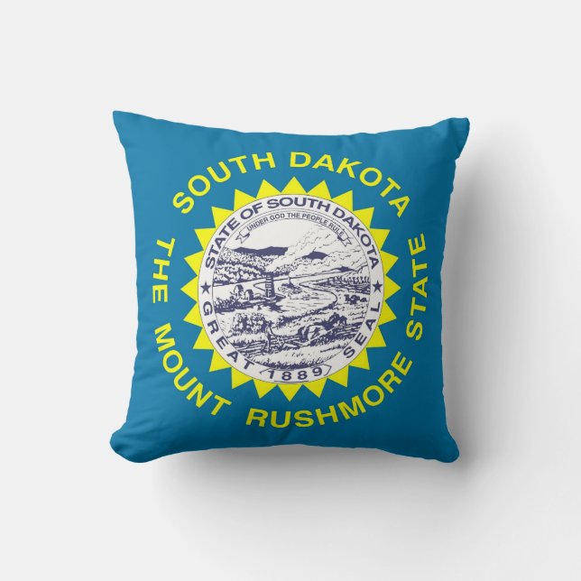 South Dakota State Flag American MoJo Pillow (Front)
