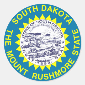 South Dakota State Flag Classic Round Sticker