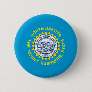South Dakota State Flag Design 6 Cm Round Badge