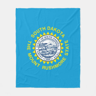 South Dakota State Flag Design Fleece Blanket