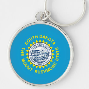 South Dakota State Flag Design Key Ring