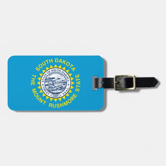 South Dakota State Flag Design Luggage Tag (Front Horizontal)