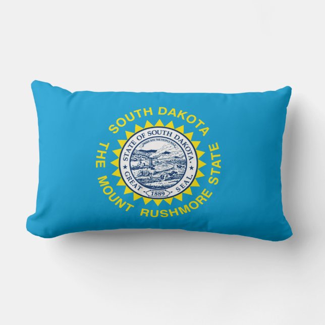 South Dakota State Flag Design Lumbar Cushion (Front)