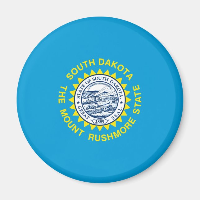 South Dakota State Flag Design Magnet (Front)