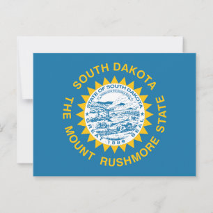 South Dakota State Flag Golden Rays Souvenir Postcard