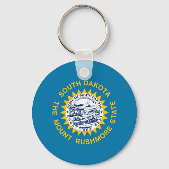 South Dakota State Flag Key Ring (Front)