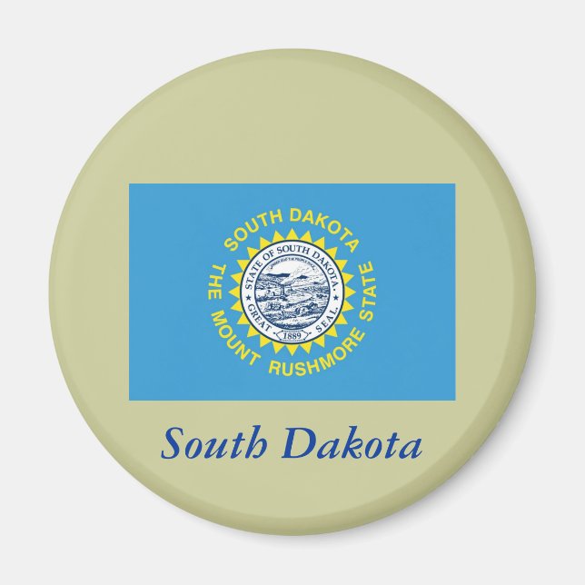 South Dakota State Flag Magnet (Front)