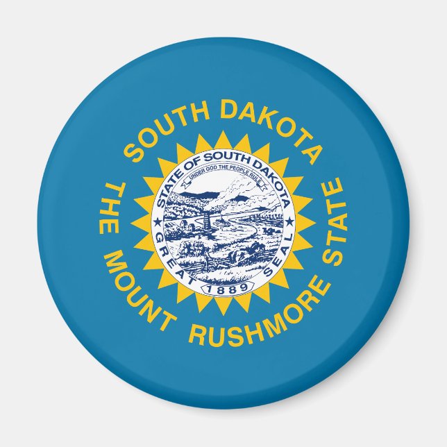 South Dakota State Flag Magnet (Front)