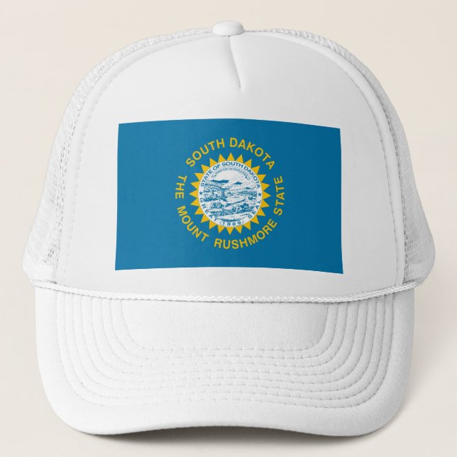 south dakota state flag united america republic sy trucker hat (Front)