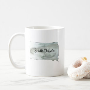 South Dakota State Outline Painting Coffee Mug