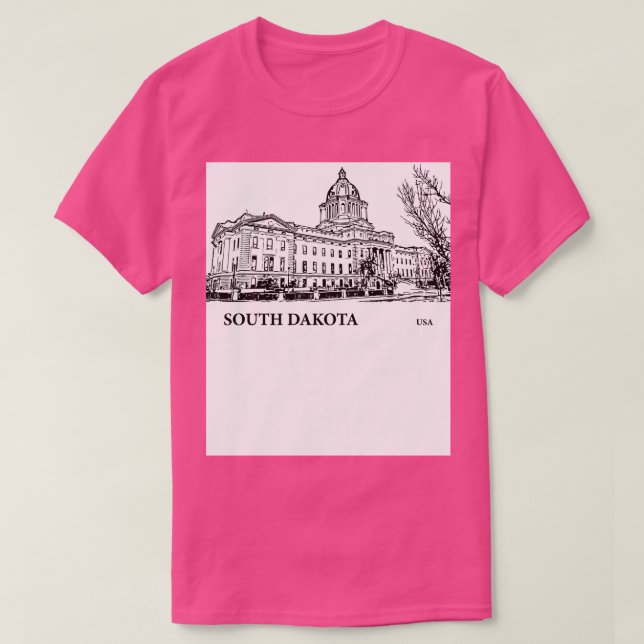 South Dakota State USA  2 T-Shirt (Design Front)