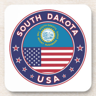 South Dakota sticker, phone case, tote bag Coaster