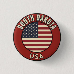 South Dakota United States of America 3 Cm Round Badge