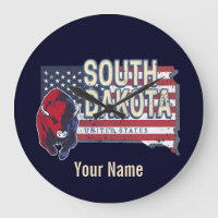 South Dakota United States Retro State Map Vintage