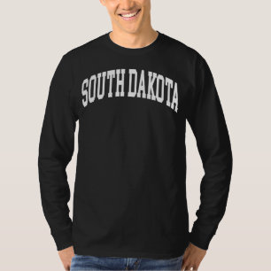South Dakota US College Font Proud American USA St T-Shirt