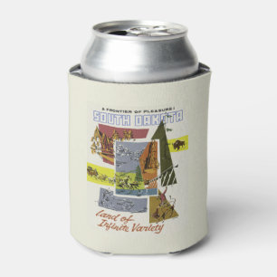 South Dakota USA Vintage Travel can cooler