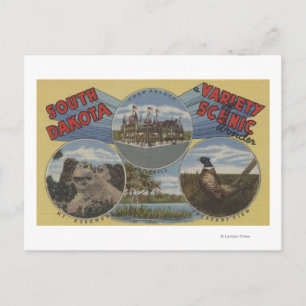 South Dakota - Variety of Scenic Wonder Postcard