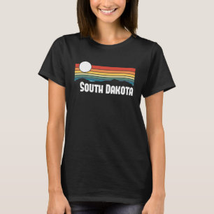 South Dakota Vintage Sunset 80s Retro Summer State T-Shirt