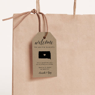 South Dakota Wedding Welcome Favour Gift Tags