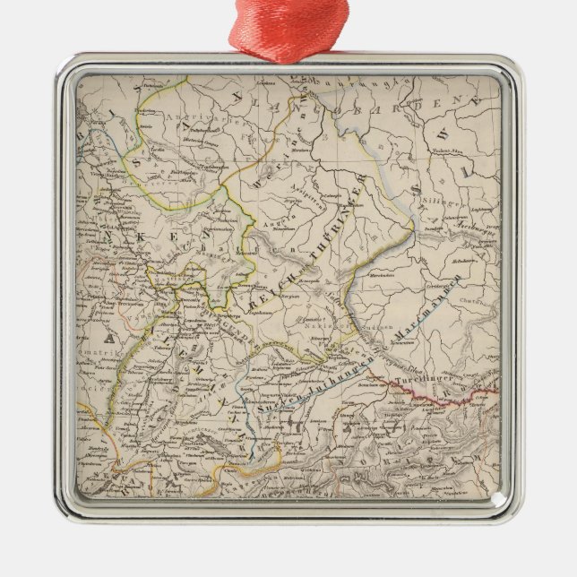 South Danube countries Metal Tree Decoration (Front)