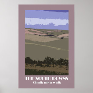South Downs 1920s-style retro poster