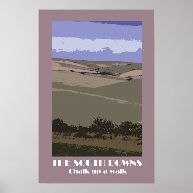 South Downs 1920s-style retro poster (Front)
