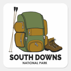 South Downs National Park Backpack Square Sticker