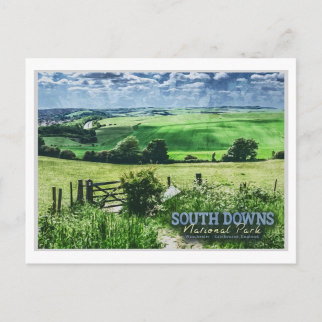 SOUTH DOWNS NATIONAL PARK - BRIGHTON - ENGLAND POSTCARD (Front)