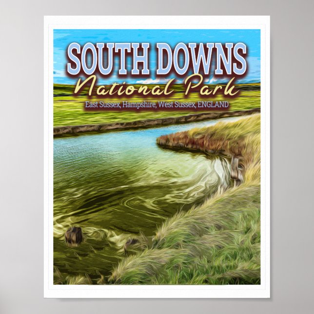 SOUTH DOWNS NATIONAL PARK - EAST SUSSEX ENGLAND POSTER (Front)