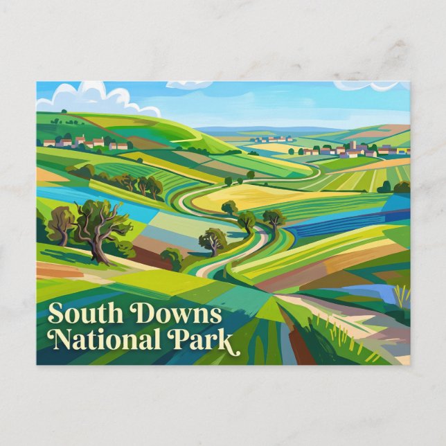 South Downs National Park England Postcard (Front)