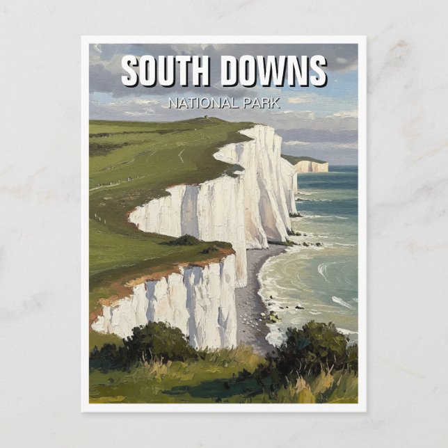 South Downs National Park England Travel Postcard (Front)