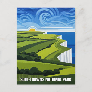 South Downs National Park England Travel Postcard