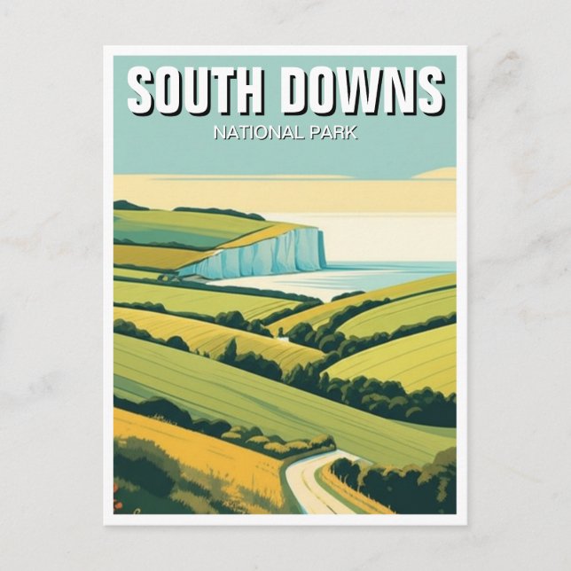 South Downs National Park England Travel Postcard (Front)