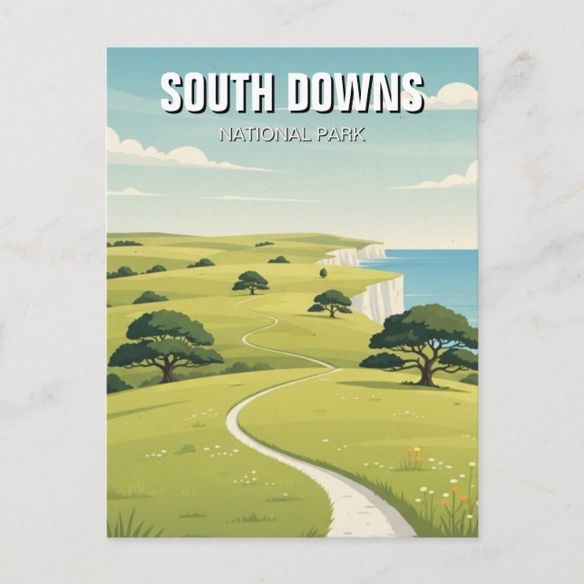 South Downs National Park England Travel Postcard (Front)