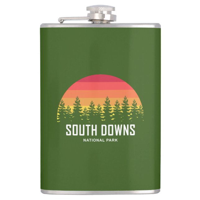 South Downs National Park Hip Flask (Front)