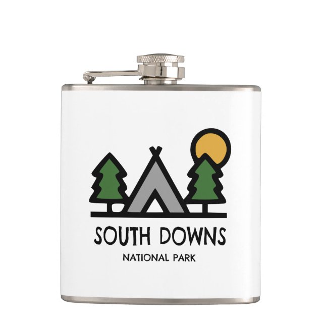 South Downs National Park Hip Flask (Front)