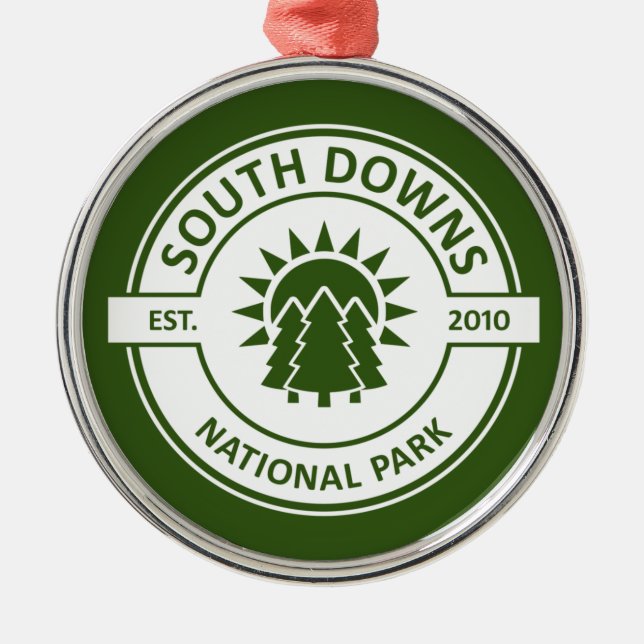 South Downs National Park Metal Tree Decoration (Front)