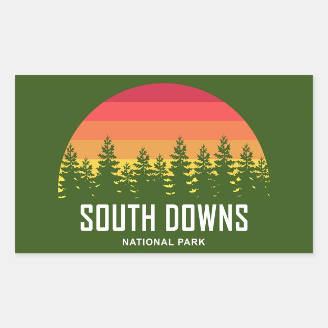 South Downs National Park Rectangular Sticker (Front)