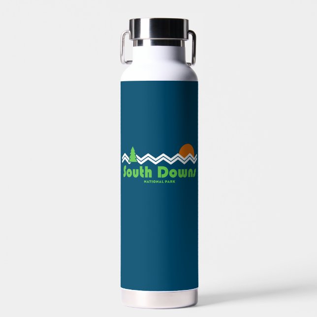 South Downs National Park Retro Water Bottle (Front)