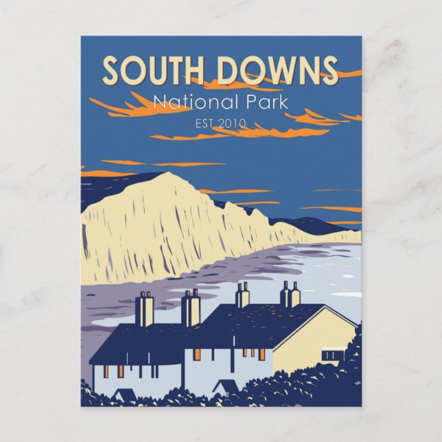 South Downs National Park Seven Sisters England Postcard (Front)