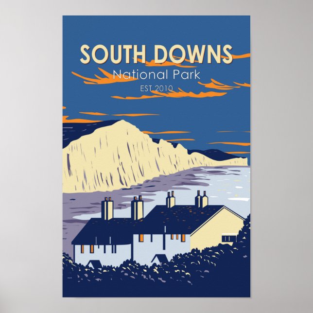 South Downs National Park Seven Sisters England Poster (Front)